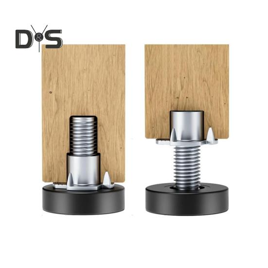 12Pcs Universal Furniture Leveling Feet with T-Nuts Strong Load-bearing Thread Adjustable Levelers Cabinet Chair Table Feet