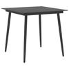 Garden Dining Table Black - VIDAXL - 80x80x74 Cm - Steel and Glass