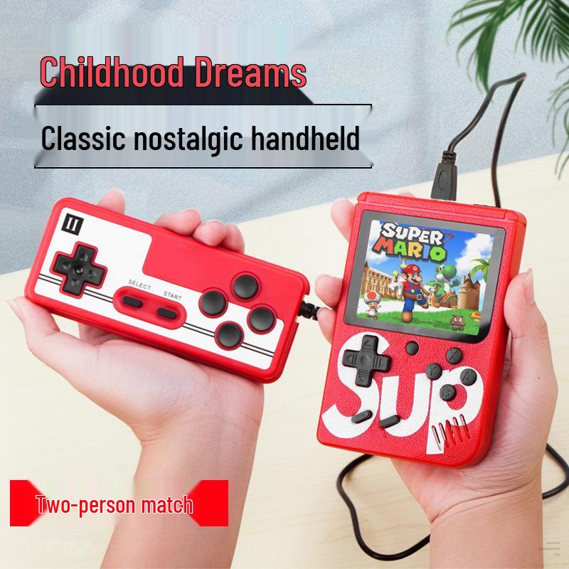 SUP Mini Håndholdt Retro Spillkonsoll: 400 klassiske spill for barn, støtter spill for to spillere