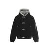 American Style Men's Coats Hooded Faux Fur Single Breasted Loose Solid Color Winter Jackets