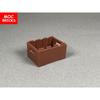 10pcs / lot MY OWN CREATION Blocks Brown Container Crate Including Handholds Food Friut Box Basket 30150 Building Blocks Playthings Children Gifts