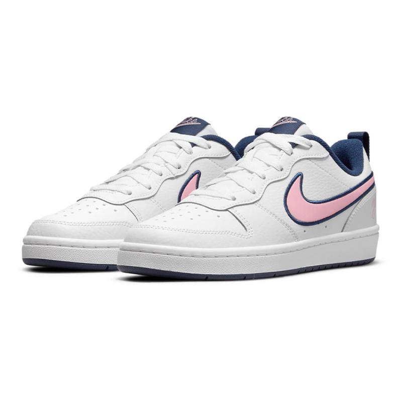 Nike Court Borough Low 2 SE1 'White Blue Pink' GS Sneakers DB3090-100