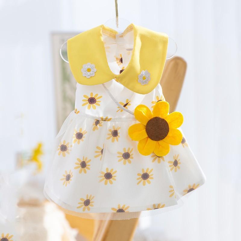 Pet denim skirt kitten dog anti-hair loss summer thin pet clothes cat clothing dress dress suspender skirt