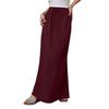 Women's Solid Color Simple Drawstring Elastic Waist Half Skirt
