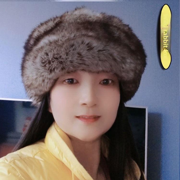 Neuer Hut für großen Kopfumfang, Hochimitat-Fuchsfell, Leerer Schirmmütze, Warm für Herbst und Winter, Pelzmütze, Ring ohne Oberteil, Trendiges Mädchen