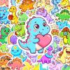 10/30/50pcs Cute Dinosaur Creative Stickers Cartoon Animal Decals Toy DIY Scrapbook Phone Helmet Suitcase Funny Graffiti Sticker