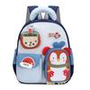 Zaino Scuola Materna per Bambini Zaino Cartone Animato Pinguino Leggero per Bambini e Bambine Zaino per Bebè