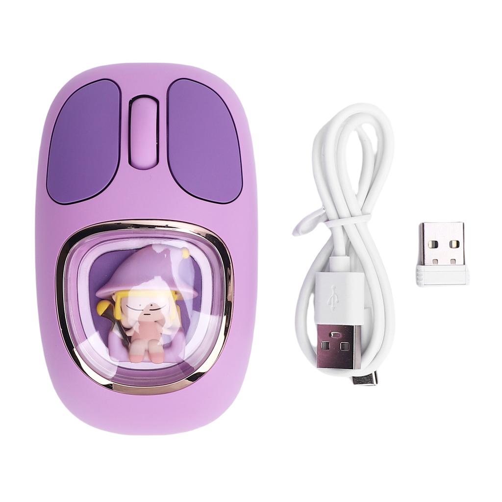 Wireless Mouse Cute Doll Type C Rechargeable Silent RGB Backlit 2.4G BT3.0 BT5.0 Mouse for Working