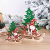 Creative DIY Wooden Santa Sleigh Ornament - Christmas Decoration & Children's Gift