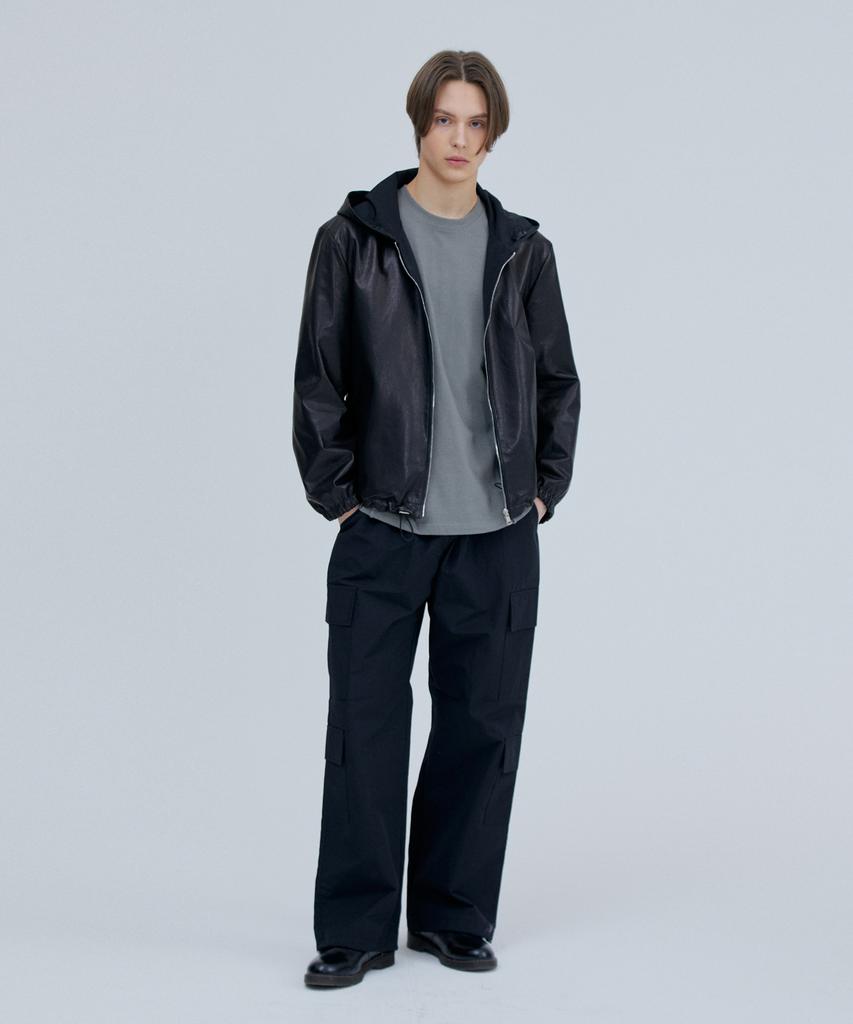 Pinblack Reversible Lambskin Hooded Jacket (Men)