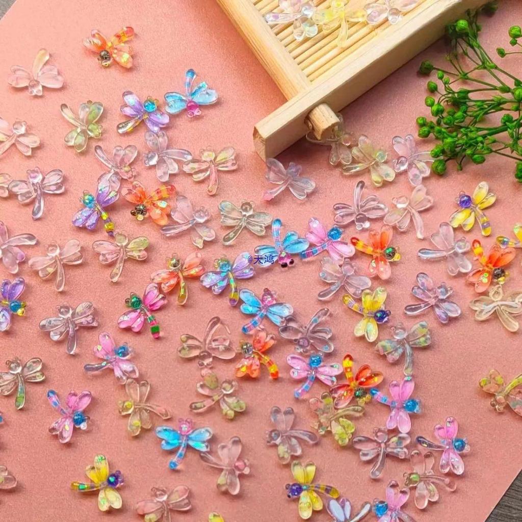 Luminous Dragonfly Nail & Hair Rhinestone Accessories
