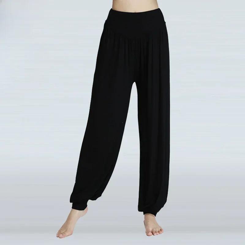 Spring Summer Women's Elastic Loose Casual Cotton Soft Yoga Sports Dance Pants Comfortable and Breathable