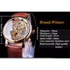 WINNER Men's Mechanical Watch Fashion Casual Vintage Roman Belt Cutout Watch Manual Mechanical Watch