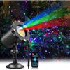 Waterproof Firefly Laser Projector Lights Outdoor,12 Effect Moving RGB Lights Show Laser Projection with RF Remote and Timer for Wedding Halloween