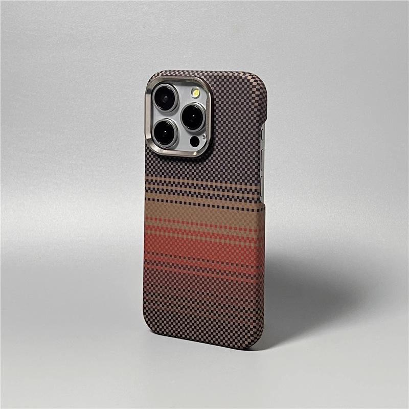 Kevlar Carbon Fiber Texture Magnetic Case for iPhone 17 Pro Max
