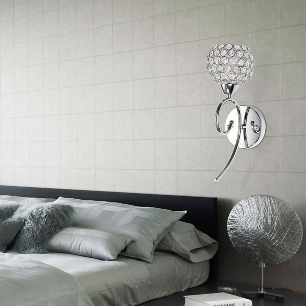 Stylish Crystal Glass Wall Light for Bedside Aisle E27 Lamp Sconce Decor