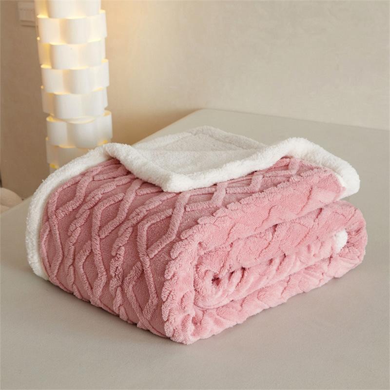 Dicke Warme Fleece-Kuscheldecke Extra Weich Flanell Karomuster für Couch Sofa Ganzjahres-Gemütlichkeit für Bett Homeoffice Geschenk