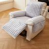 Winter-Plüsch-Volltonfarbe-Quadrat-Haustier-Sofa-Schonbezug, integrierter Sofa-Sitzbezug