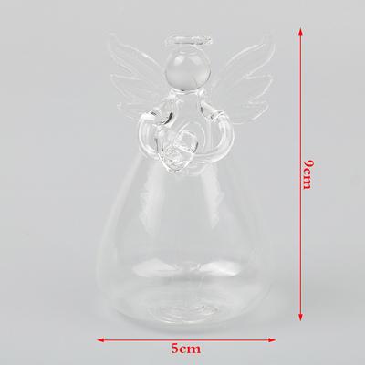 1 Pezzo Vaso per Fiori in Vetro Trasparente a Forma di Angelo Vaso per Piante da Appendere Decorazione da Giardino