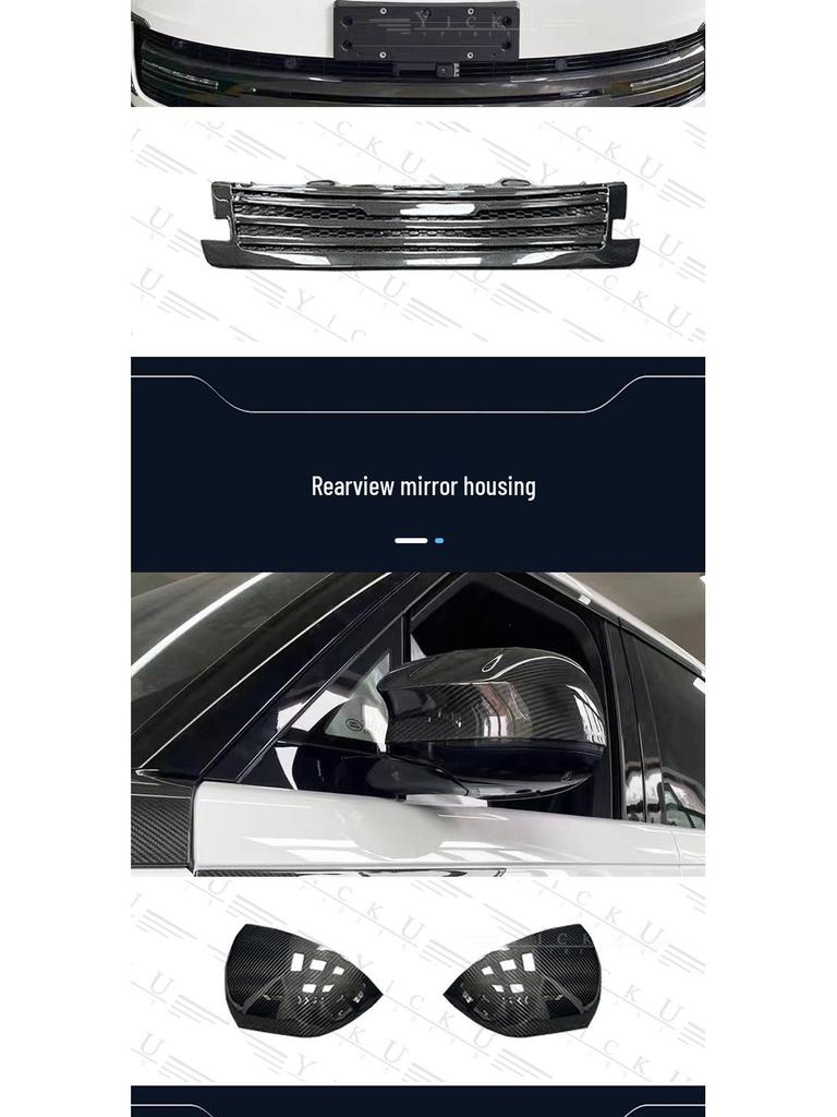 MS Style Carbon Fiber Body Kit for New Land Rover Range Rover: Front Lip, Rear Lip, Fender Flares, Side Skirts, Tail Spoiler, and Wind Deflectors