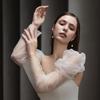Fashion Transparent Bridal Sleeves Breathable Thin Wedding Long Sleeves Yarn Arm Covers