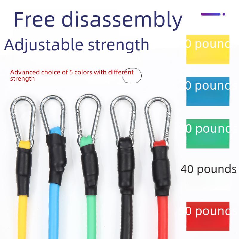 11-Piece Multifunctional Elastic Pull Rope Fitness Set
