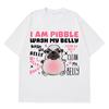 I Am Pibble Wash My Belly Funny Dog Meme T-shirts Men Women Harajuku T Shirt Summer Short-sleeved Cotton Casual Hip-hop T-shirts
