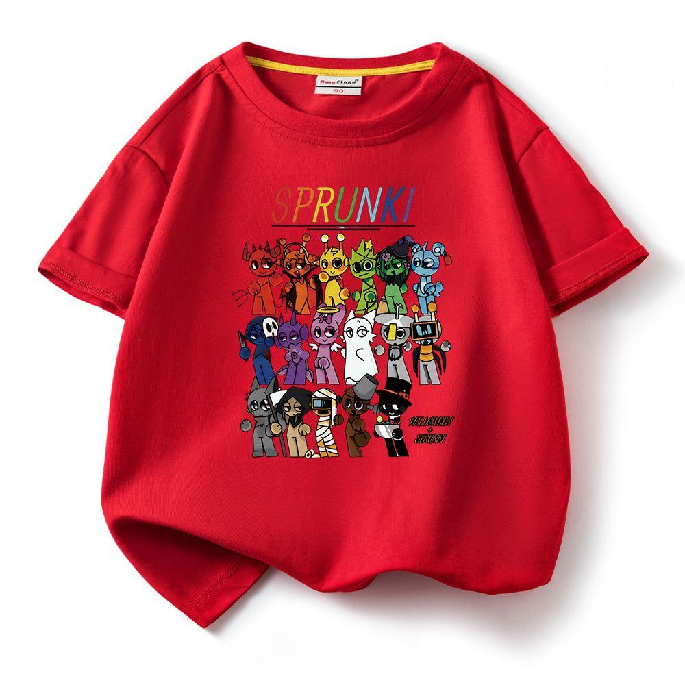 Sprunki Cartoon Print Pure Cotton Kids T-Shirt