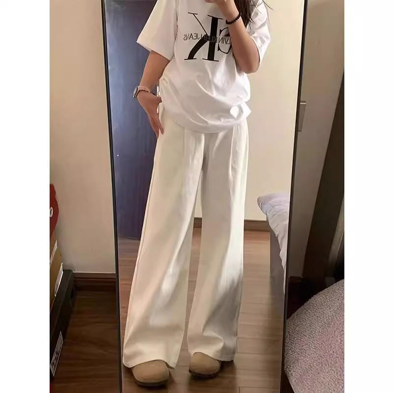 Off-White Retro Wijde Pijpen Jeans voor Dames - Herfst 2025