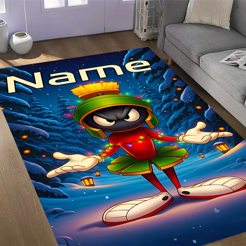 Looney Taz Art Personalized Name Carpet Design for Decorate room Entryway Study room Balcony Anti-slip Rug Anime Office Decor