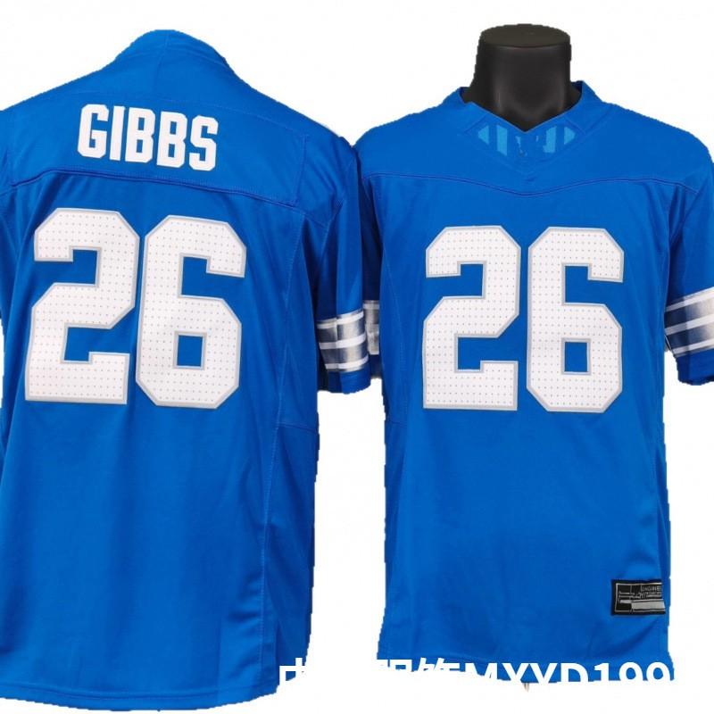 Detroit Lions NFL Football Jersey 26 Gibbs Blue Embroidered Third Generation Authentic Style
