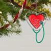 Heart Stethoscope Hanging Ornament Christmas Festive Unique Heart Stethoscope Hanging Ornament