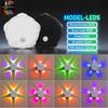RGB Magnetyczna Lampa Ścienna z Czujnikiem Ruchu Akumulatorowa Inteligentna Lampka Nocna z Gradientem do Sypialni Szafy Ogrodu Dekoracja Domu Oświetlenie