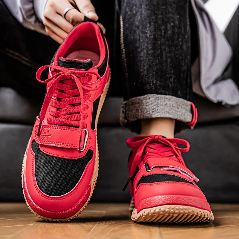 Men’s Red Sports Shoes Casual Green Street Style Running Sneakers Students Over Sized White Skateboard Shoes