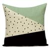 Decorative Throw Pillows Case Simply Green Geometric Polyester Sofa Cushion Cover For Living Room Home Decoration