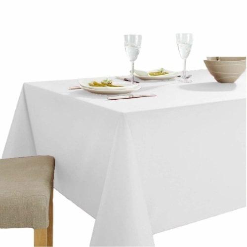 shopdp White Tablecloth, 100% Cotton, Rectangular, Nordic, Pastoral Style (180x140cm)