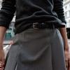 Autumn New Western Style Za Foreign Trade Women Clothes Fashion Simple Check Skirt Belt Belt 3046047 802