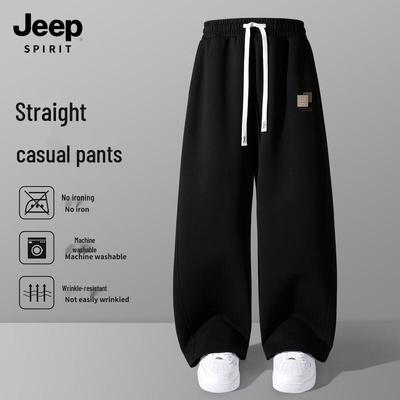 JEEP SPIRIT Men's Straight-Leg Loose Fit Casual Pants