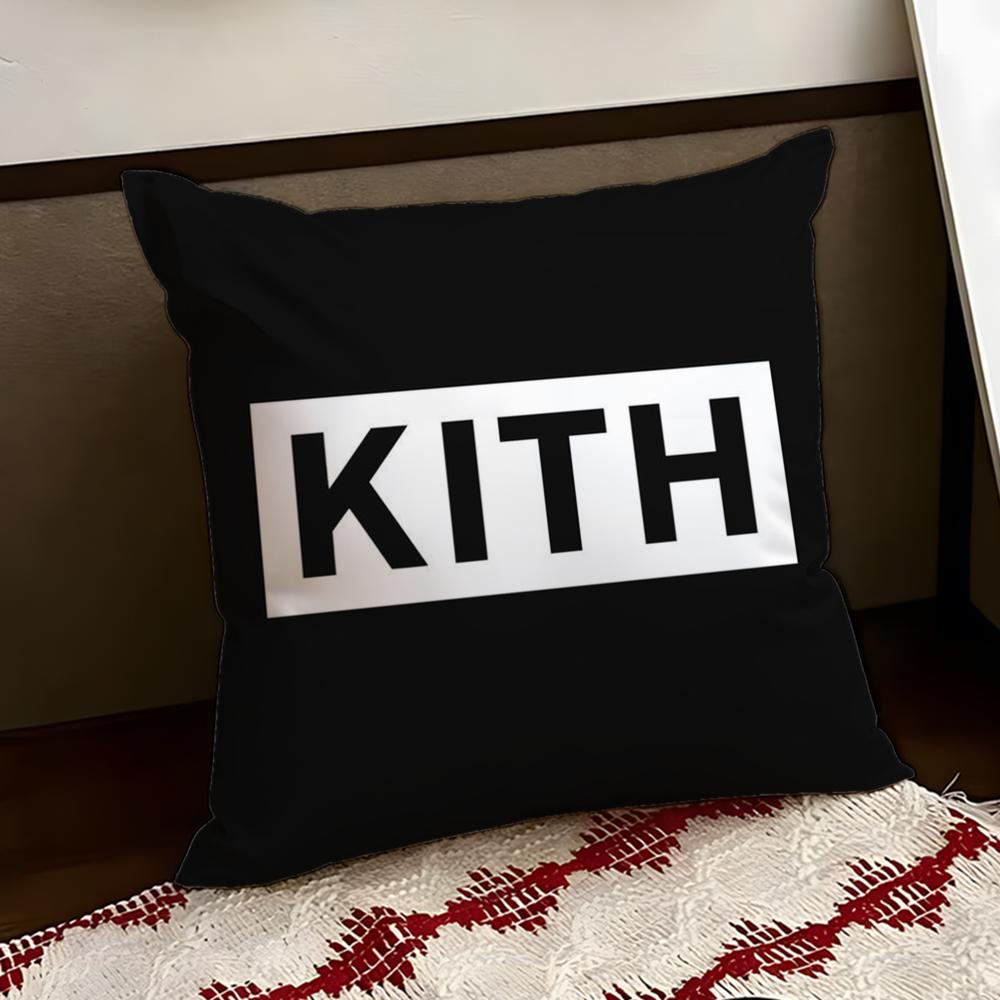 Classic Logo KKITH Cushion Cover Reversible Soft Durable Pillow Cover Home Car MultiScene Use for Daily Comfort