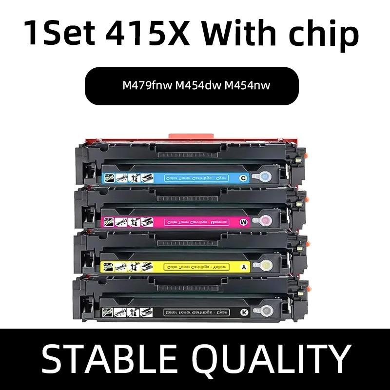 Cartucho de toner 4PCS 415X 416X 414X, adequado para impressora HP M454 M454dw/nw MFP M479 M479dw M479fdw