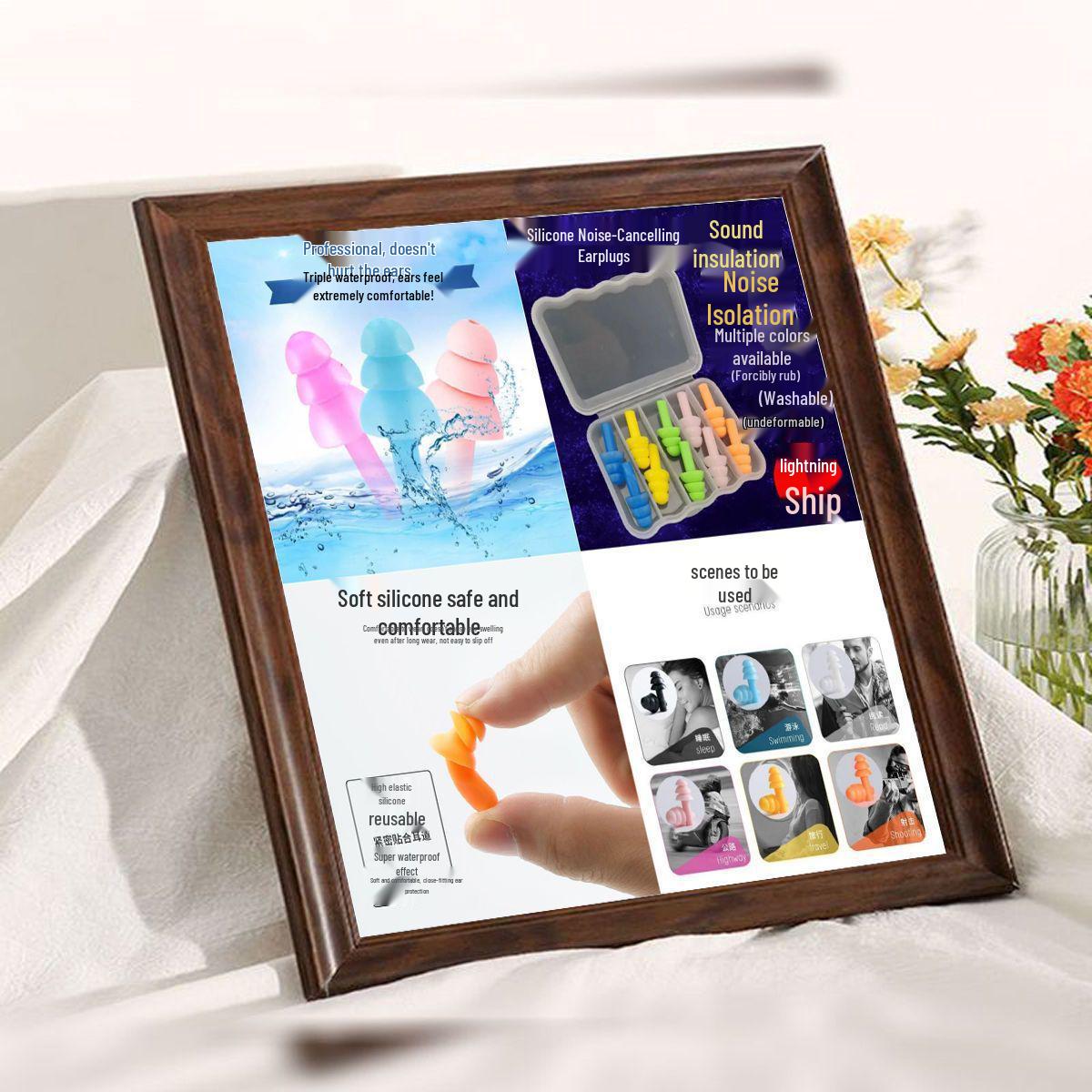 

Silicone Soundproof Earplugs: Noise Reduction for Sleep, Study, and Anti-Snoring. Yellow