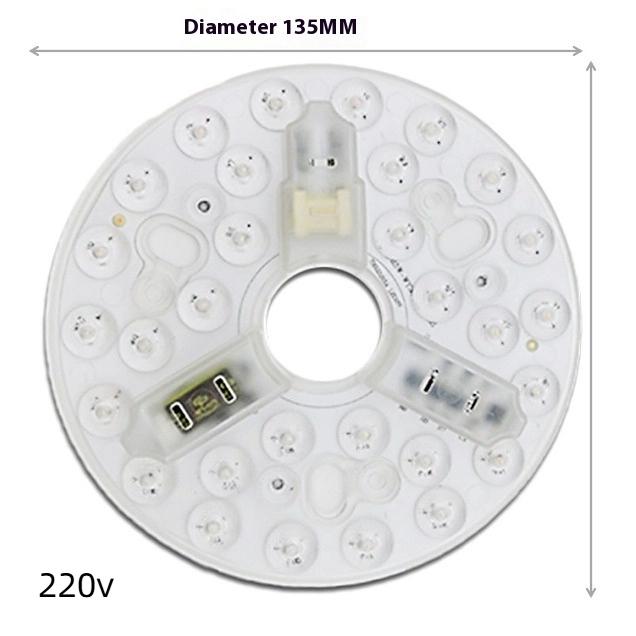 

1 шт. Потолочный вентилятор Светодиодный светильник 110 В 220 В 3000 К 4200 К 6500 К 5,3 дюйма Светодиодный комплект для модернизации 3 цвета Диммируемый Функция памяти Для дома