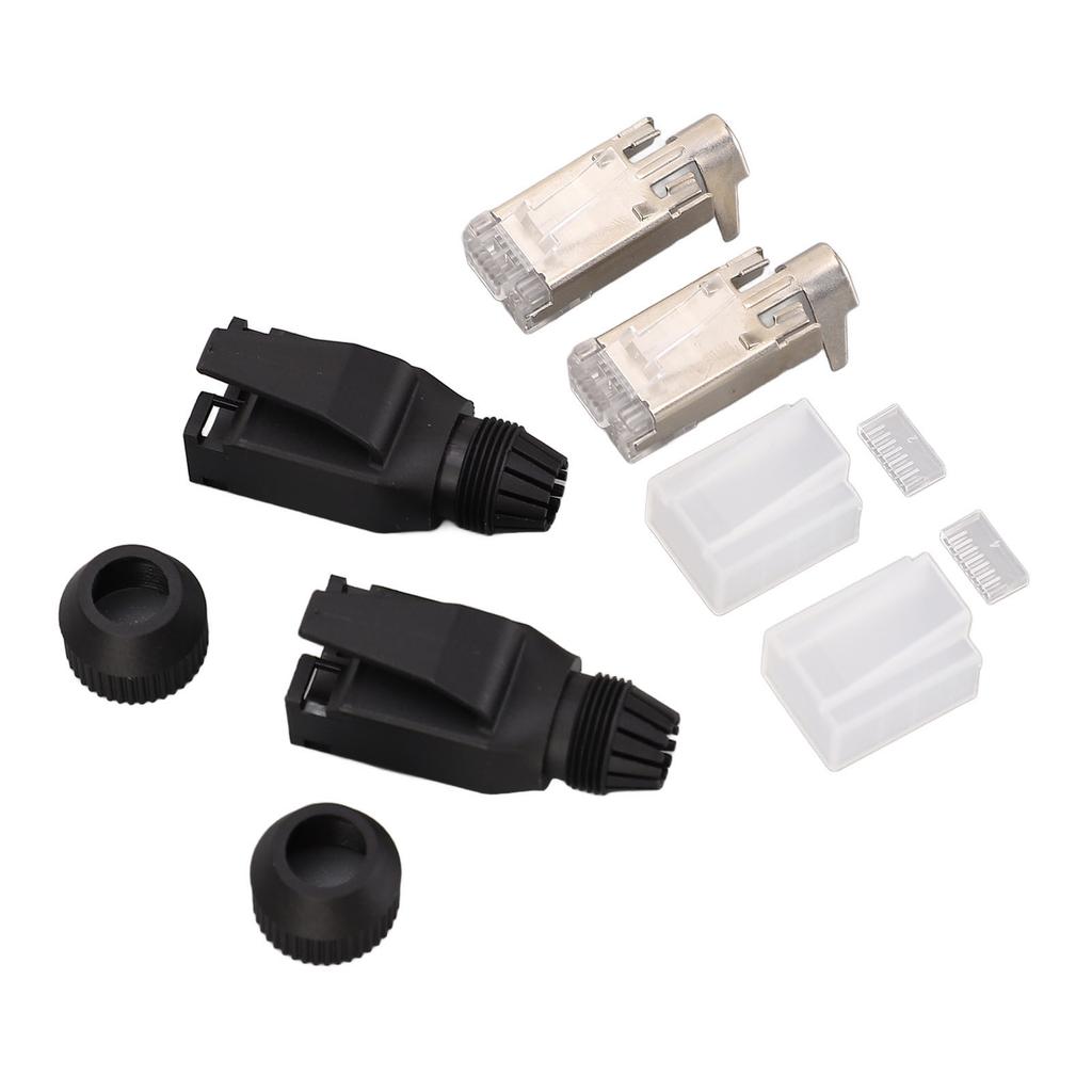 10 Set Assembly Type RJ45 Connector Kit 8 Core Cat5e Cat6 Industrial Ethernet Modular Plugs
