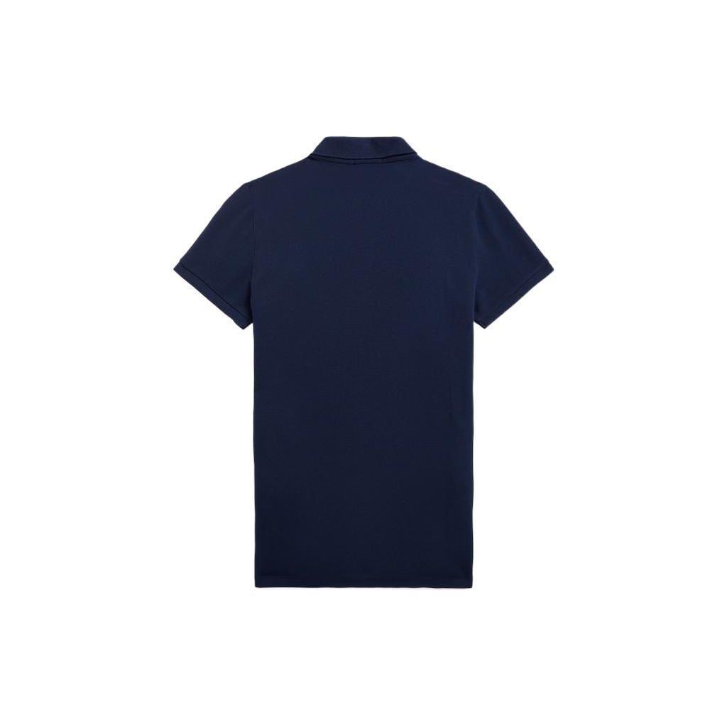 Polo Ralph Lauren SS22 Logo Embroidered Solid Color Pullover Short Sleeve Polo Shirt Women tops Navy-Blue WMPOKNINCU20374