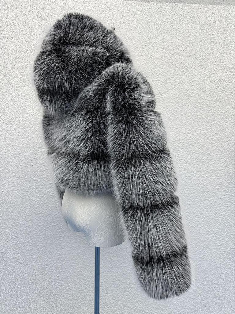Damen S-6XL Kunstfuchs-Pelzmantel mit Kapuze - Europäischer und Amerikanischer Stil für Herbst/Winter