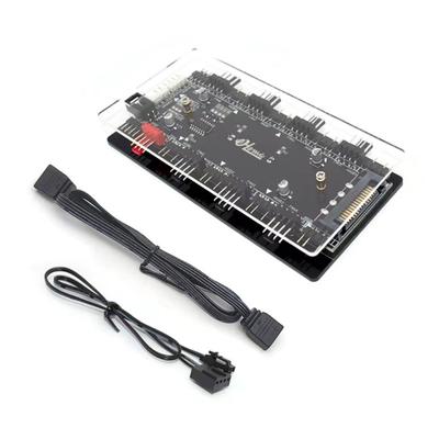 Convertor 12V ADD-RGB la 5V ARGB Transfer Hub Control hub ventilator 4PWM Viteza ventilatorului Suportă ventilator cu răcire 3Pin/4Pin
