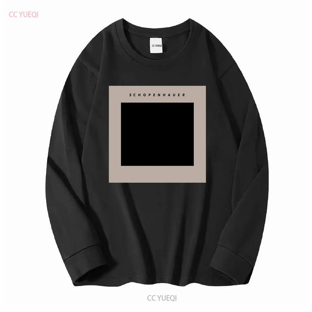 Camiseta de Algodão com Design Minimalista Schopenhauer para Filósofos dedicados e amantes da Filosofia preto vazio vintage Lavado