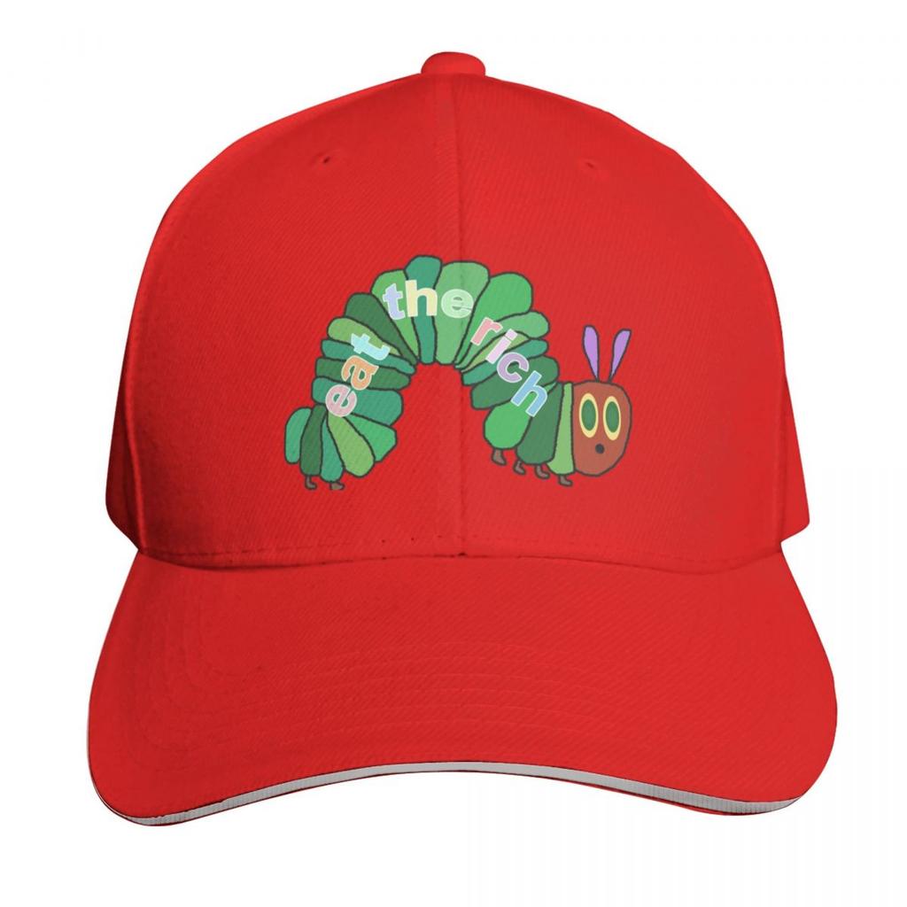 Eat The Rich Hungry Caterpillar Classic TShirt Baseball Cap Cosplay Golf Hat Christmas Hat Women Caps Unisexs