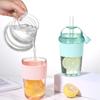 630Ml Large Capacity Household Juice Cup Straw Milk Cup Coffee Milk Tea Cup Ins Feng Shui Cup Office Worker Juice Cup