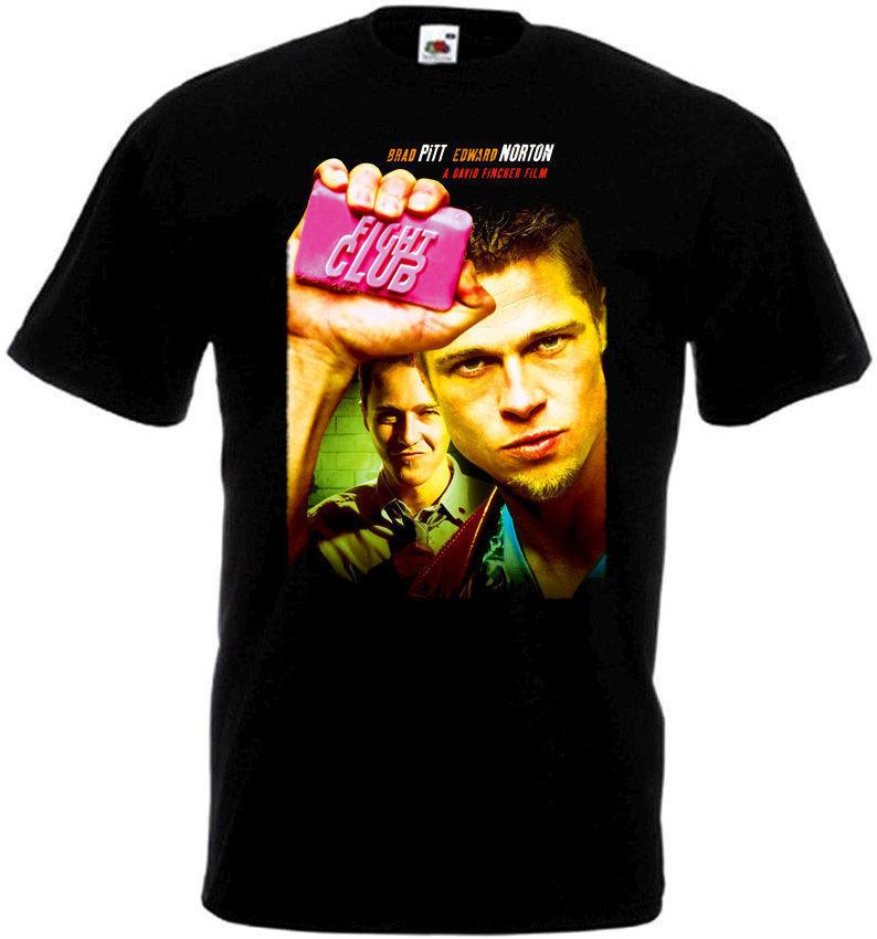 26 Fight Club V2 T Shirt Black Movie Poster All Sizes S-5XL Unisex T-Shirt S